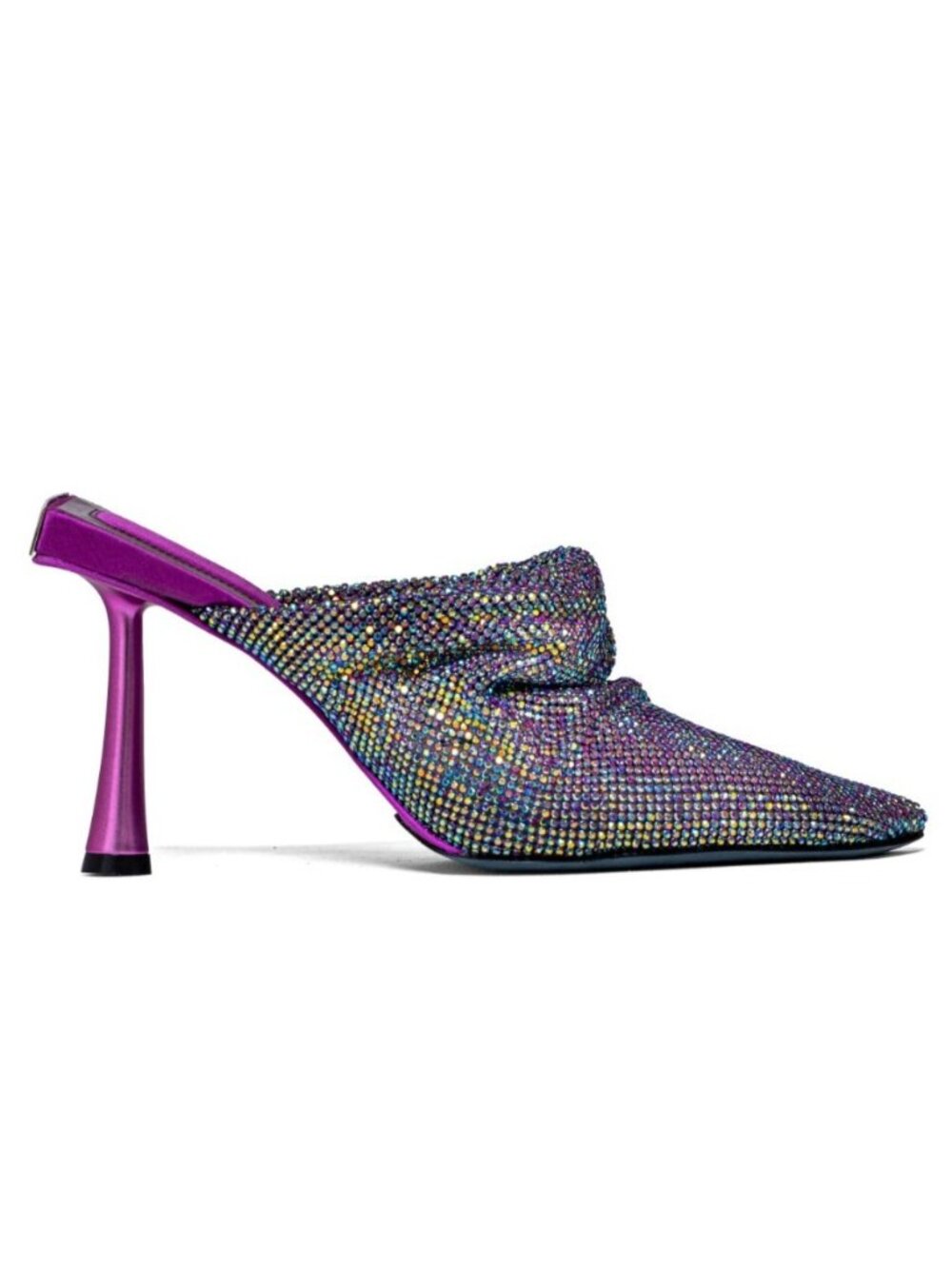 Benedetta Bruzziches Women's Goliarda Crystal Mesh Mules Heels Size 36 / US 6